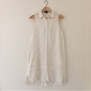 Linen Sleeveless Button Up Dress